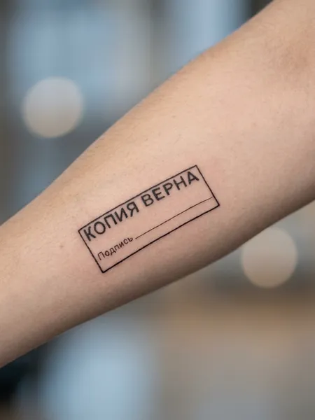 Татуировка, работа студии